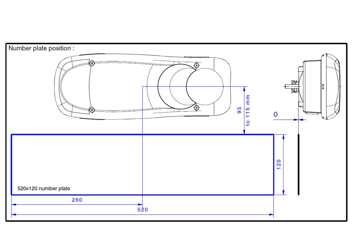 Fanale posteriore Sinistro, luci targa, AMP 1.5 - 7 pin connettore posteriore MERCEDES